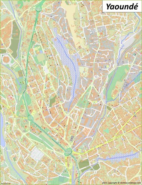 Yaoundé Map | Cameroon | Detailed Maps of Yaoundé