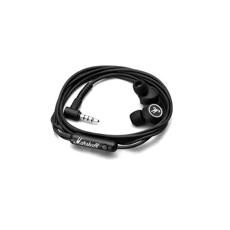 (Open Box) Marshall Mode Wired In Ear Earphones With Mic (Black) - Elcytec