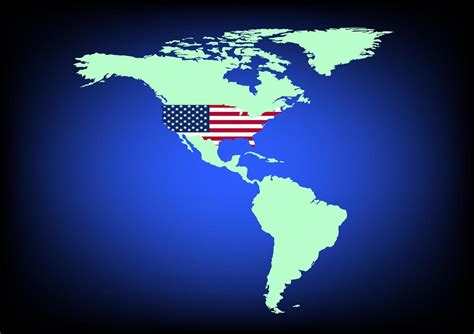 Graphic Design Usa Flag On Map With Blue Background Vector Illustration 8065863 Vector Art At