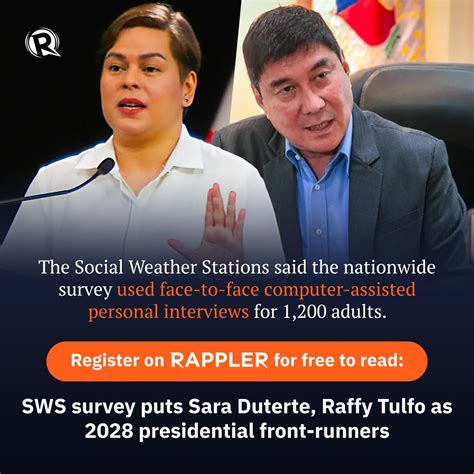 Rappler On Twitter Pollster Social Weather Stations Confirmed The