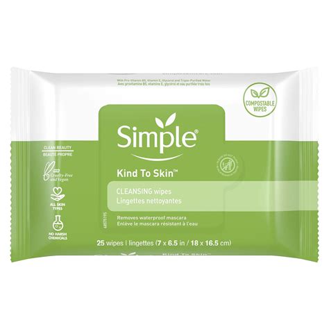 Simple Kind To Skin Facial Wipes Cleansing 25 Wipes