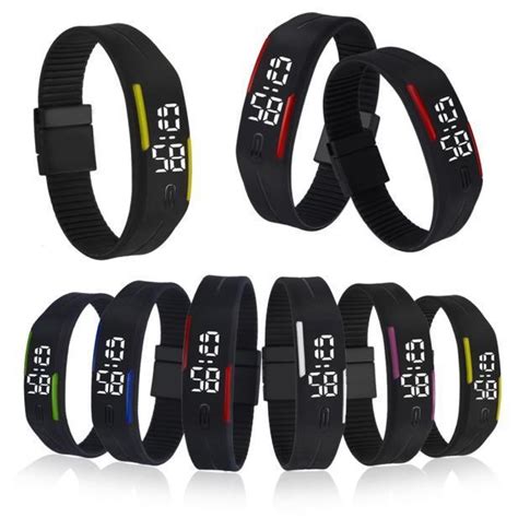 Cheap Mens Womens Rubber Led Watch Date Sports Bracelet Digital Wrist