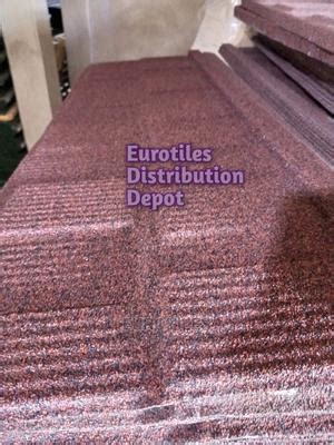 Dark Red Shingle Eurotiles Stone Coated Steel Roofing Sheet In Accra