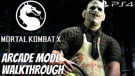 Mortal Kombat X Leatherface Arcade Mode Walkthrough Fatality Gameplay