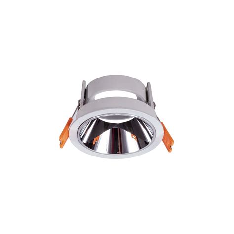 Downlight De Bajo Deslumbramiento Acabado Blanco Con Reflector Met Lico