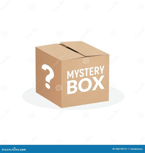 Mystery Contest Box, Lucky Prize Present Surprise Secret. Mystery Box