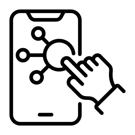 An Outline Icon Of Digital Interaction Vector Art At Vecteezy