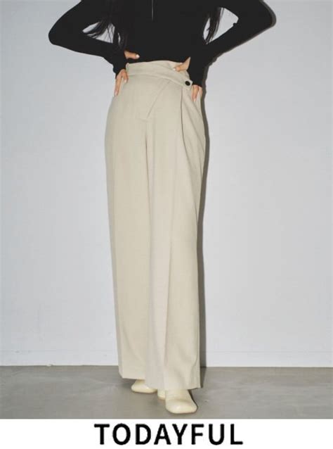 楽天市場即日出荷 セール50 OFF TODAYFUL トゥデイフル Asymmetry Twill Trousers