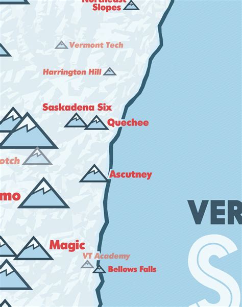 Vermont Ski Resorts Map 11x14 Print - Best Maps Ever