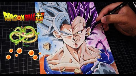 Drawing Goku Mui And Vegeta Ue Dragonball 30k Subscriber Youtube