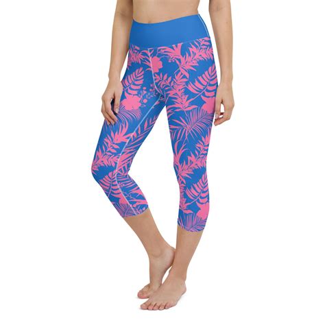 Womens Swim Capri Leggings With Upf 50 Uv Protection Electric Blue