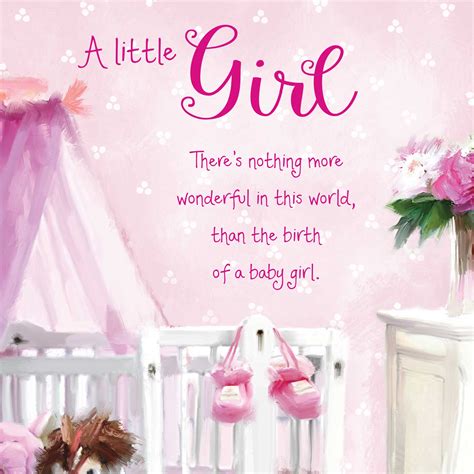 Words Of Warmth Baby Girl Card - Garlanna Greeting Cards