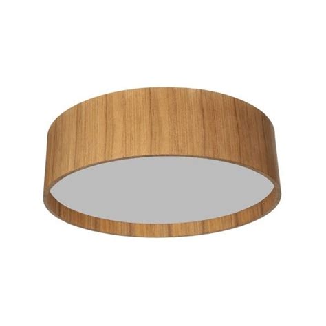 Plafon de Madeira Wood Redondo 50cm 5 Luzes E27 Freijó Claro