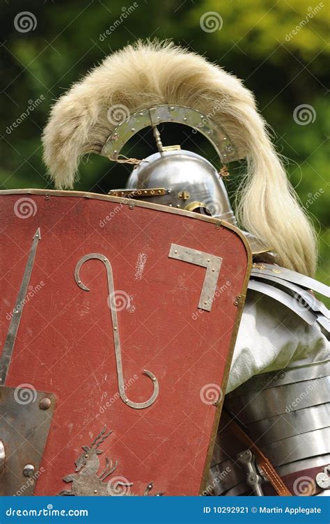 Roman Soldier Behind Shield Stock Image - Image of cover, scutum: 10292921