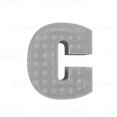 Wireframe Text Effect Letter C 3d Render 16316792 Png