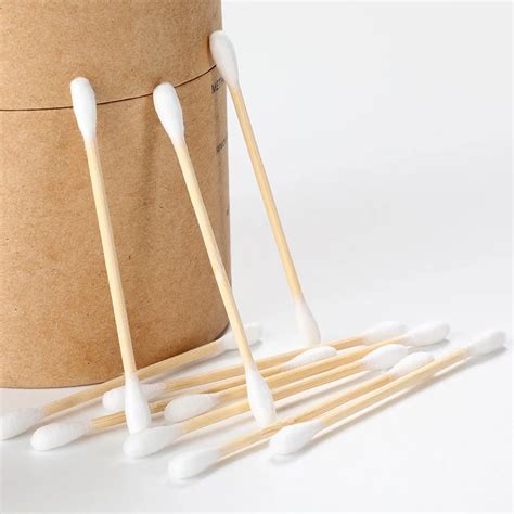 Buy Custom Made Eco Friendly Bamboo Stick Cotton Swabs Ear Cleaning Bud