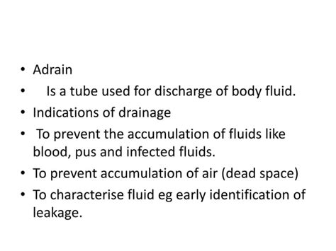 Shortening And Removal Of Drains Pptx