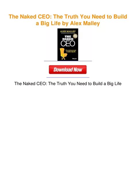 Ppt The Naked Ceo The Truth You Need To Build A Big Life By Alex