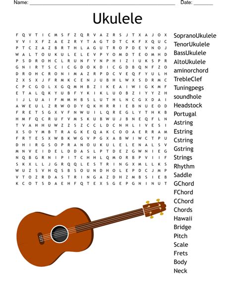 Similar To Ukuleles Word Search Wordmint