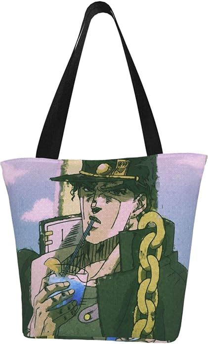 Anime Jojo S Bizarre Adventure Shoulder Bag Women Tote Bags Shopping Handbag Fold Bag Zipper