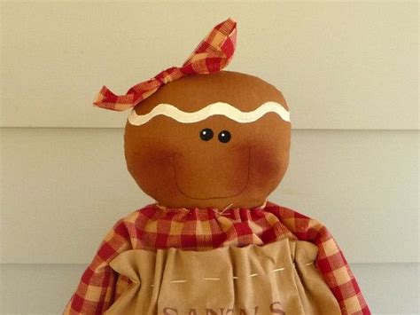 Primitive Gingerbread Doll Prim Raggedy Ginger Etsy Christmas