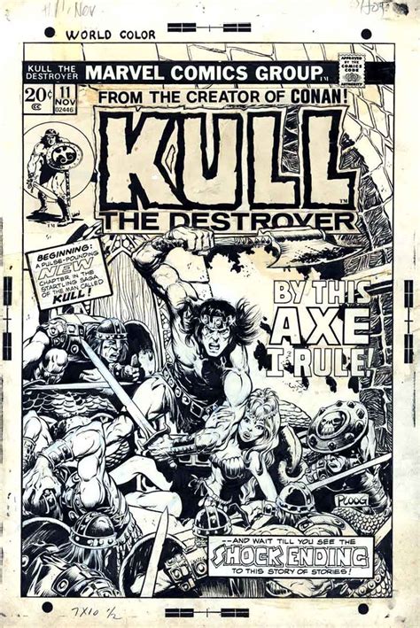 Mike Ploog Original Artwork Kull 11 Cover Pencil Ink