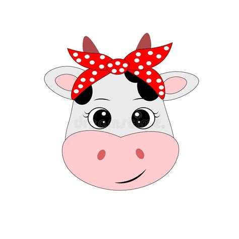 Vaca Desenho Rosto - Ilustração Do Vetor Do Rosto Da Vaca Giro Ilustração do Vetor ...
