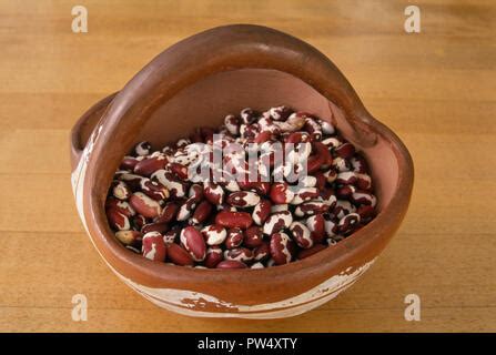 Dried beans in a Native American basket. Digital photograph Stock Photo ...