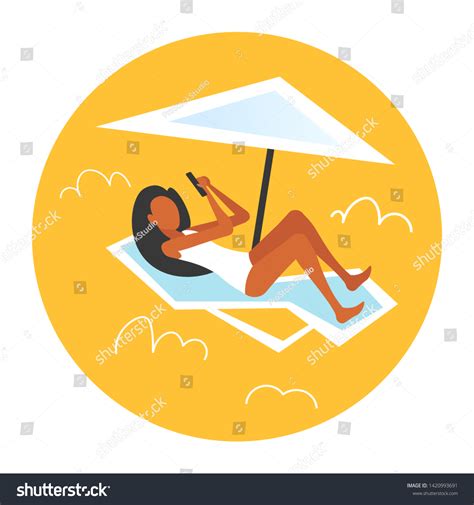 Bikini Woman Sunbathing Girl Swimsuit Using Shutterstock