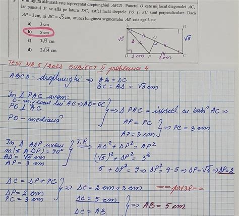 In figura alăturată este reprezentat dreptunghiul ABCD Punctul este