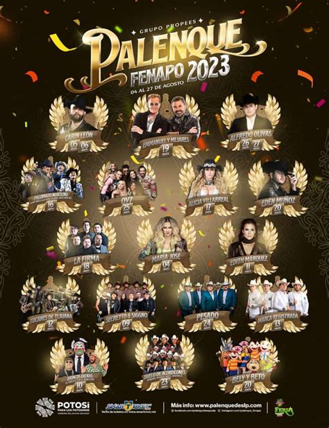 Artistas del Palenque de la FENAPO 2023 Líder Empresarial