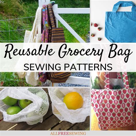 Reusable Grocery Bags Free Sewing Pattern In Two Sizes Sew 48 Off