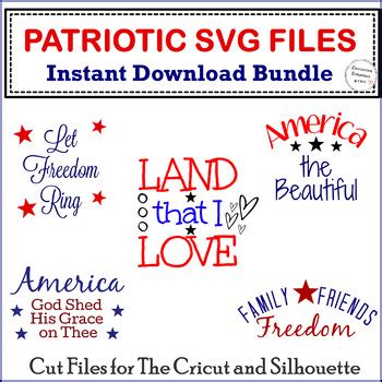 SVG Files Patriotic Bundle by Educating Everyone 4 Life | TpT