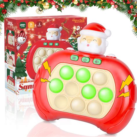 Fast Push Game Fidget Toys Pop Game Handheld Bubble Game Console Light