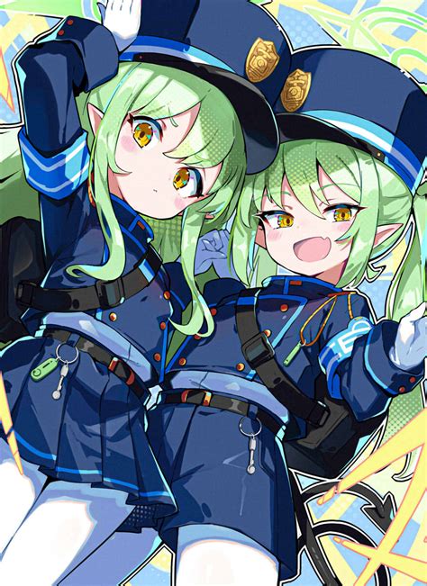 Highlander Twintails Conductor And Highlander Sidelocks Conductor Blue