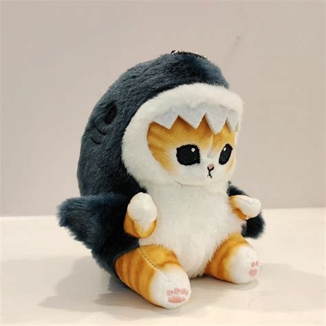 Cute Shark Cat Fried Shrimp Cat Plush Doll Pendant Doll Beautiful Room Car Bag Decoration