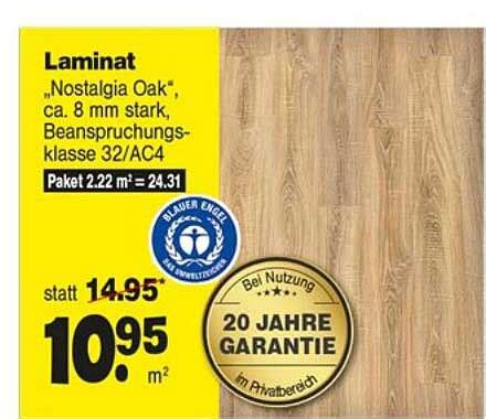 Laminat Nostalgia Oak Ca Mm Stark Angebot Bei Repo Markt