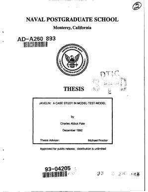 Fillable Online Dtic Ad A260 893 Thesis DTIC Dtic Fax Email Print