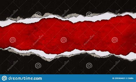 Papel Rasgado Em Vermelho Imagem De Stock Imagem De Rachado