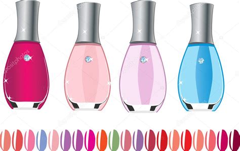 Imagen vectorial de esmalte de uñas conjunto Vector de stock por