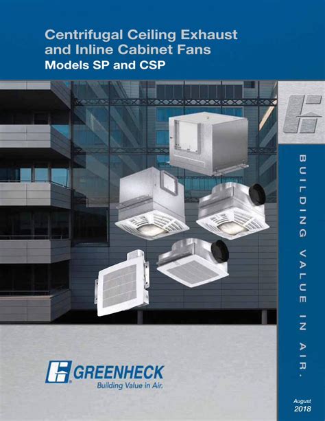 Pdf Centrifugal Ceiling Exhaust And Inline Cabinet Fans Sp Ceiling