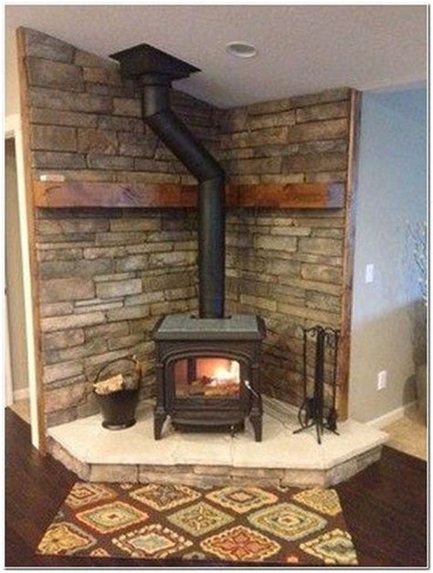 Impressive Fireplace Design Ideas 24 Corner Wood Stove Wood Burning