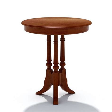 Wooden Small Round Table 3D model | CGTrader