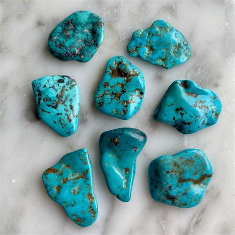 Turquoise Tumbled Pocket Stone Mexico Minera Emporium Crystal