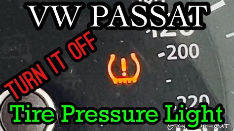 How To Reset Low Tire Pressure Light Tpms Volkswagen Passat Tiguan Beetle Jetta Vwgolfr