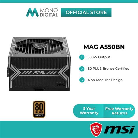 Msi Mag A Bn A Bn Non Modular Power Supply Unit Psu W W With