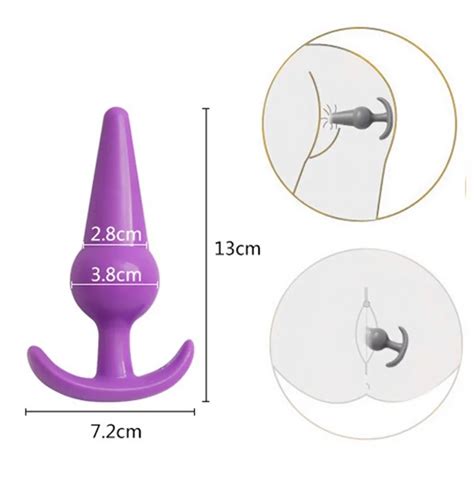 PLUG ANAL PARA INICIANTES EM SILICONE MACIO COR ROXO Tulipa Sex