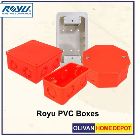 Royu Original Pvc Junctionutility Boxes With Cover And Screws Shopee