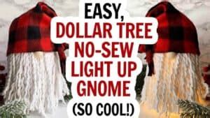 Dollar Tree Lighted Gnome For Christmas Ruffles And Rain Boots