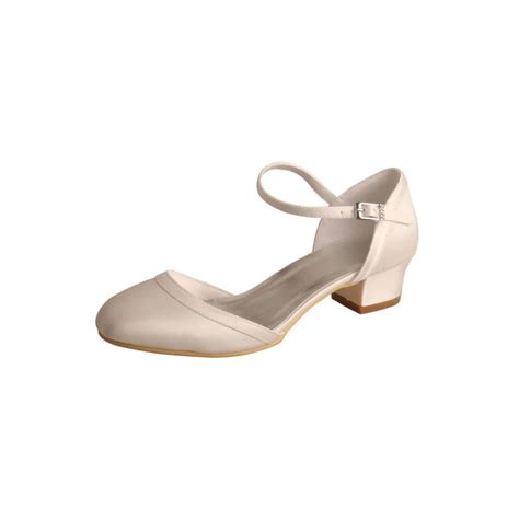 Ellen Ivory Retro Wedding Shoes Low Block Heel Iheels Australia